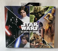 Star Wars 12 Days of Socks Kid's shoe size L Disney Advent Calendar Gift Set NEW