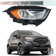 New For Ford EcoSport 2018-2023 Right Halogen Headlight Assy Chrome W/LED DRL