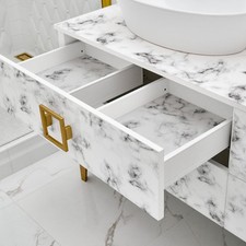 Pellicola adesiva Marmo bianco per mobili e pareti stile Mobili, Moderno, Natura