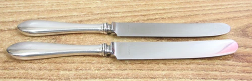 GORHAM STERLING HANDLE BUTTER KNIVES 8 1/2" STAINLESS BLADES SET OF 2