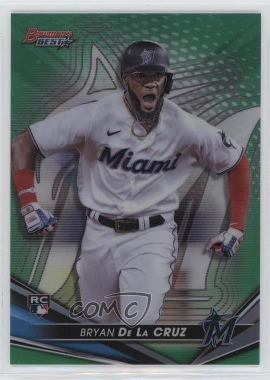 2022 Bowman's Best Green Refractor 43/99 Bryan De La Cruz #8 Rookie RC 12yg