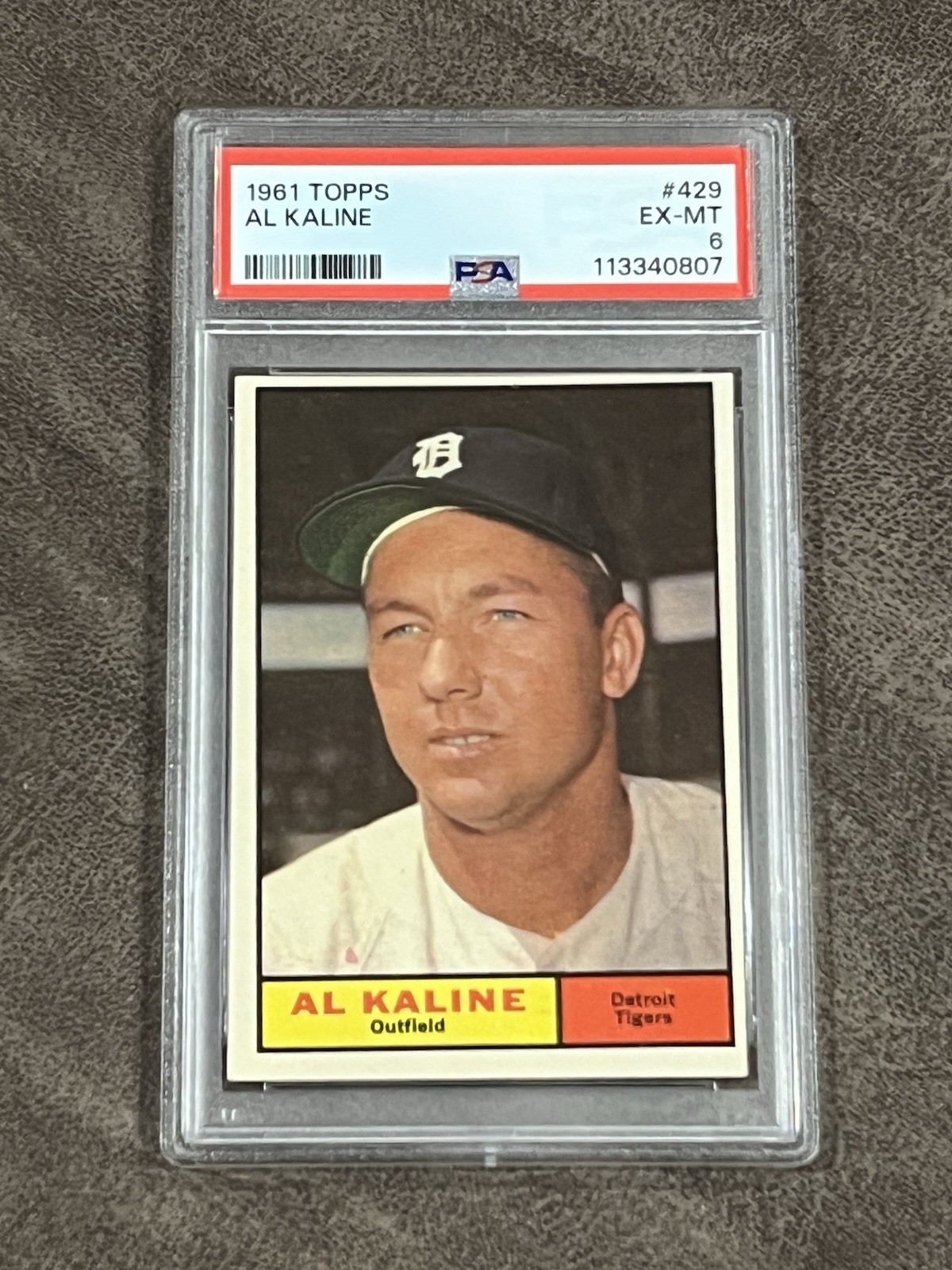 1961 Topps Al Kaline #429 PSA 6 EX-MT Detroit Tigers HOF!