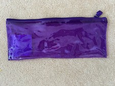 Pencil Case, Clear Purple Plastic, 30cm