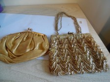 vintage gold tone evening bags 1 beaded no brand labels