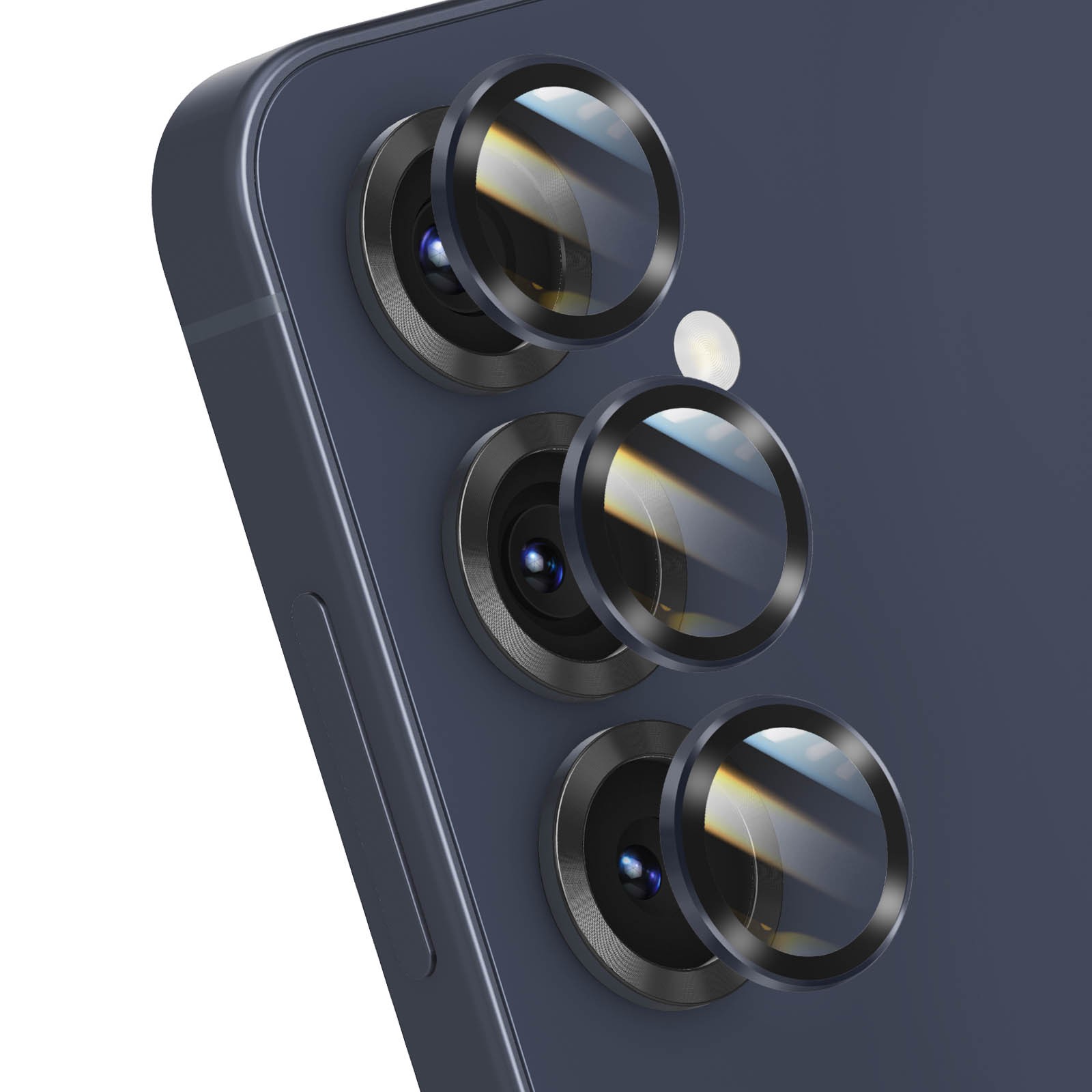 Protection d'objectif photo Forcell contre les rayures pour Galaxy S25 Series bleu nuit