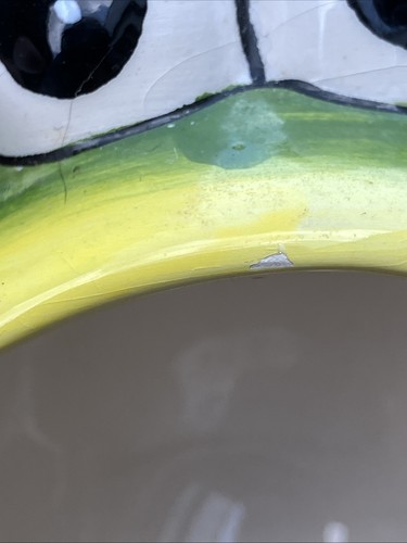 Fregadero de cocina con soporte de rana esponja de cerámica vintage años 70 verde kitschy - Imagen 8 de 9