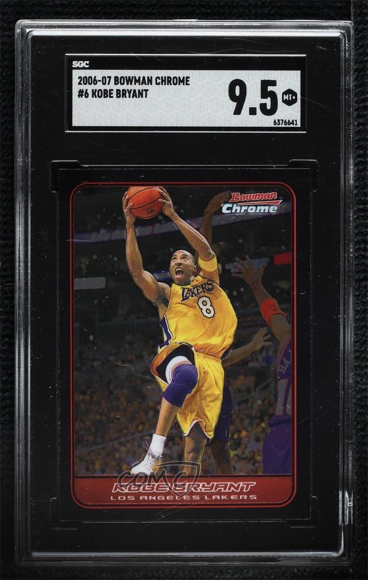 2006-07 Bowman Draft Picks & Stars Chrome Kobe Bryant #6 SGC 9.5 Mint+ HOF 0w9f