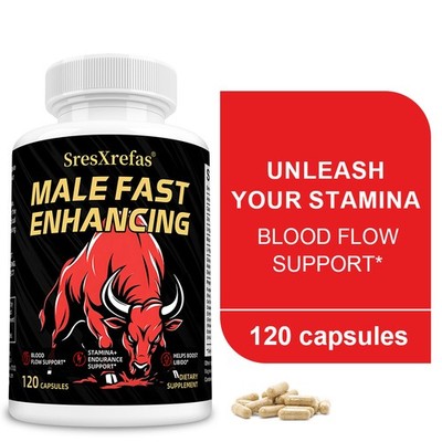 Men s Vitality Caps for Blood Flow,Stamina & Physical Endurance,30/60/120 Caps