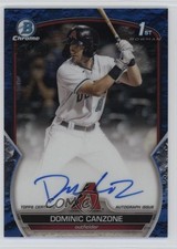 2023 Bowman Chrome Prospect Blue Lunar Crater /150 Dominic Canzone Auto