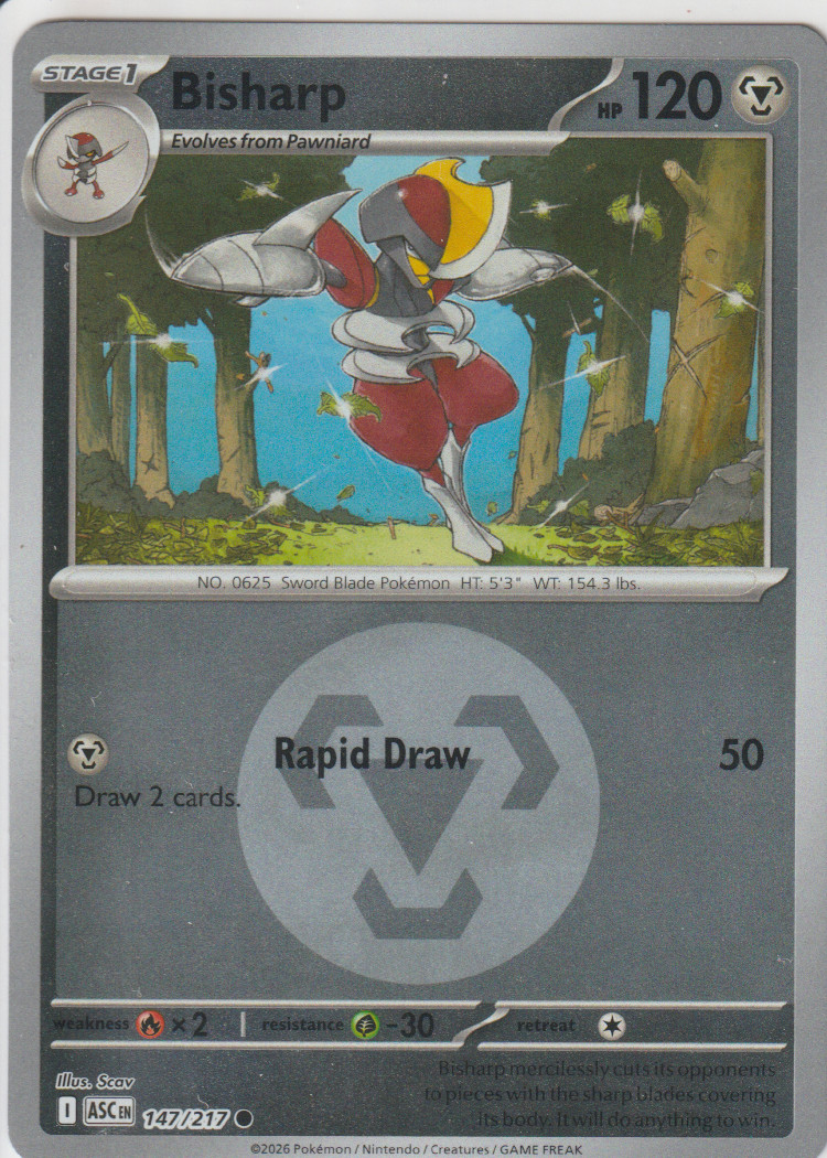Bisharp (Energy Symbol Pattern) 147/217 ME: Ascended Heroes Reverse Holo NM