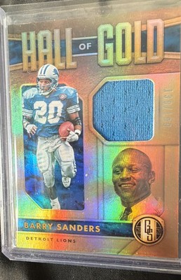 2020 Panini Gold Standard - Hall of Gold Threads Barry Sanders #HOF12 /199 (MEM)