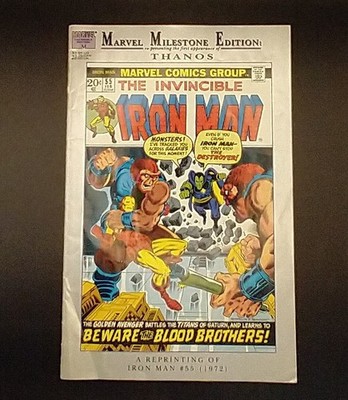 Marvel Milestone Edition Iron Man REPRINTS I.M. #55 1ST APP THANOS! -MARVEL-1992