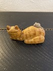 Vtg Blossom Bucket Orange Tabby Cat w/ Mouse On Back 3x5" Figurine Suzi Skoglund — photo 4