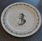 19th Century French Creil Creamware Plate - Queen Marie Antoinette