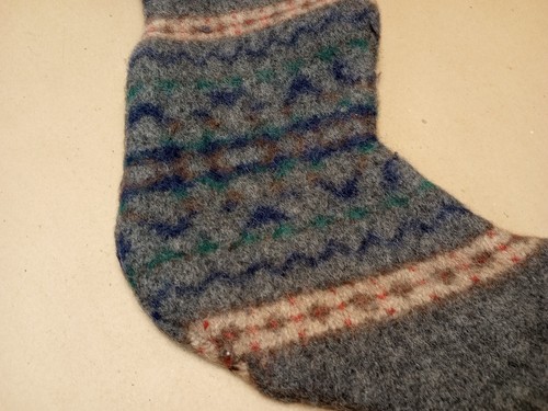 Vintage Rustic Wool Christmas Stocking 16” Long X 6” Across Xmas Stocking - Picture 4 of 10