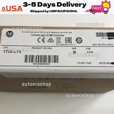 1756-L74 /B ControlLogix Logix5574 Processor 16MB 1756L74 US Free Tax