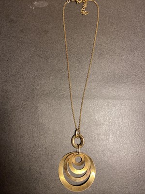JCM Jacmel Vermeil Sterling Silver Multi Circle Dangle Pendant Necklace