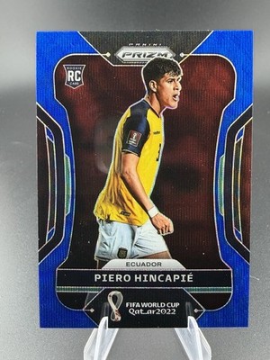 2022 Panini Prizm World Cup Qatar PIERO HINCAPIE Blue Prizm 001/199 Ecuador *RC*