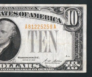 BEAUTIFUL RARE 1928 $10 GOLD NOTE! NO PINHOLES OR TEARS