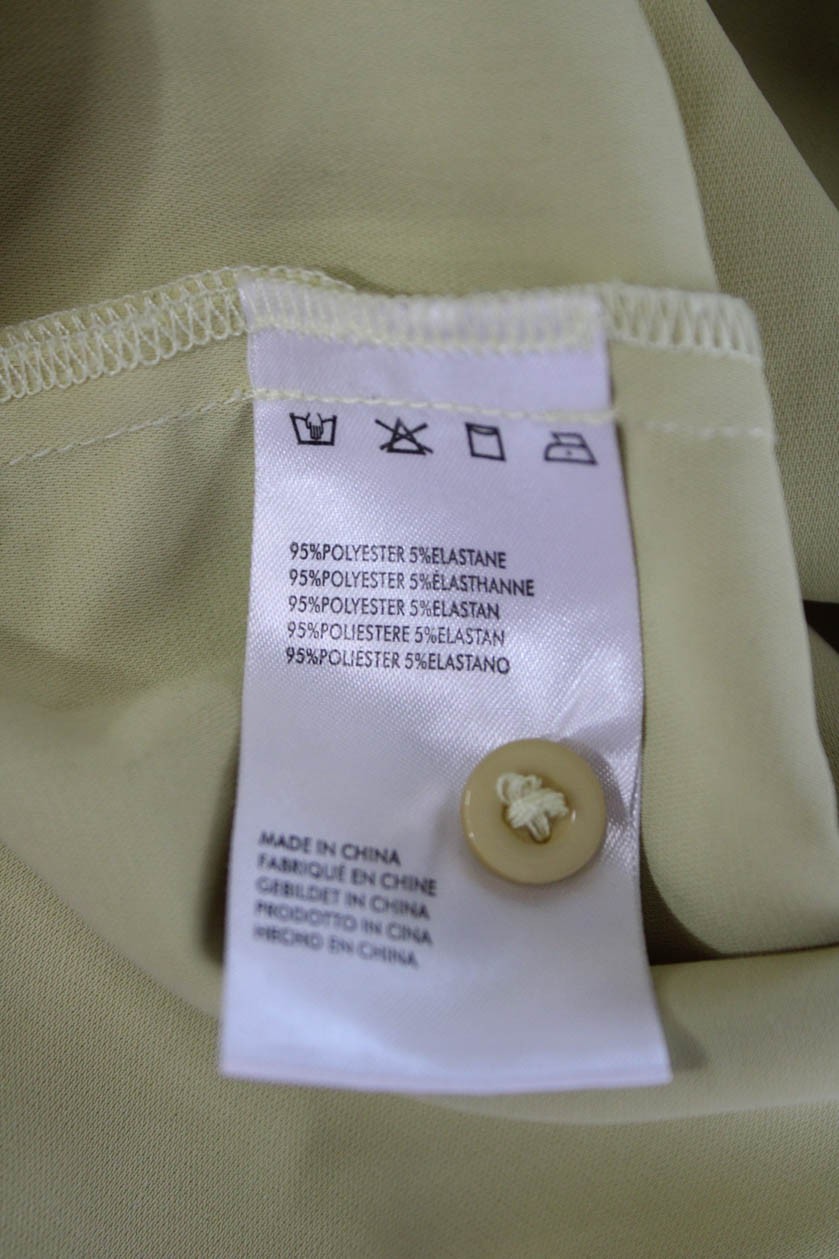 Steele Womens Collared Basic Button-Up Beige Shor… - image 4