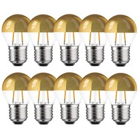 10 X Led Filament Tropfen 2W = 25W E27 Kopfspiegel Gold Extra Warmweiß 2200K