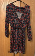 GAP Multicolor Floral Long Sleeve Dress Medium Size