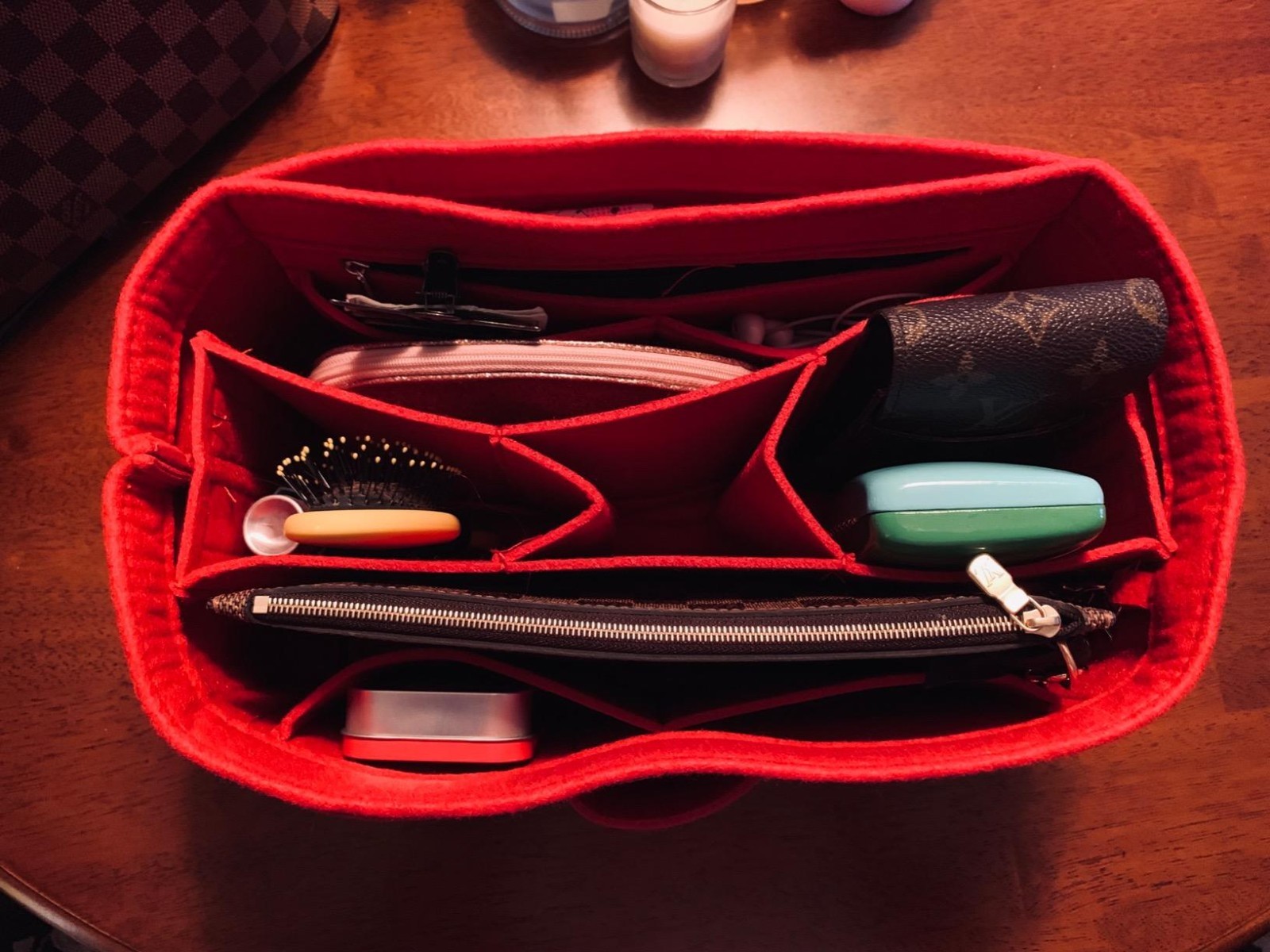Felt Insert Bag Organizer Lightweight Multi Pocket Purse Organizer Insert Set