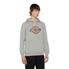 Image of Dickies Icon Logo Hoodie Unisex Adults Grey Hooded Sweatshirt