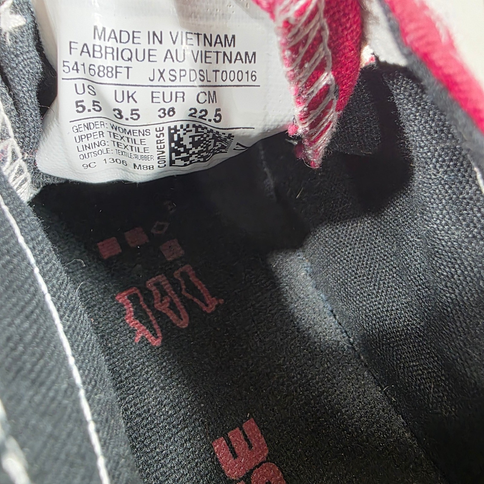 Converse One Star Canvas Low Top Sneakers Fuchsia Pink Women's Size 5.5 thumbnail 8