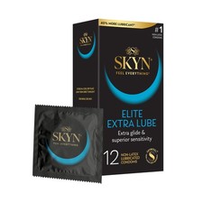 SKYN Elite Extra Lube Ultra Thin Latex Free Lubricated Condoms 12 Count