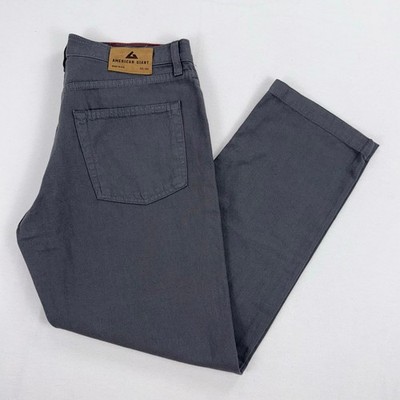 NWOT American Giant Rough Neck Stretch Canvas Straight Pant Men's 34x30 Gray