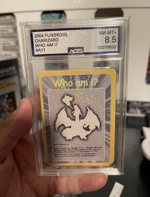 Pokemon 2004 Funskool Charizard Who Am I #A11, AGS 8.5  near Mint