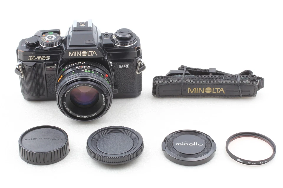 [N MINT] Minolta New X-700 Black Film Camera MD ROKKOR 50mm F1.7 Lens From JAPAN - Image 3 of 4