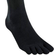 Zehensocken Socken LIZARD X-TOES MID Schwarz CoolMax F&uuml;nf Finger Toe S  35  38