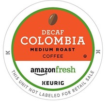 AmazonFresh 80 Ct. K-Cups, Decaf Colombia Medium Roast, Keurig K-Cup Brewer