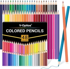 48 Pack Colored Pencils Set, Pre-sharpened Coloring Pencils for Kids Beginners..