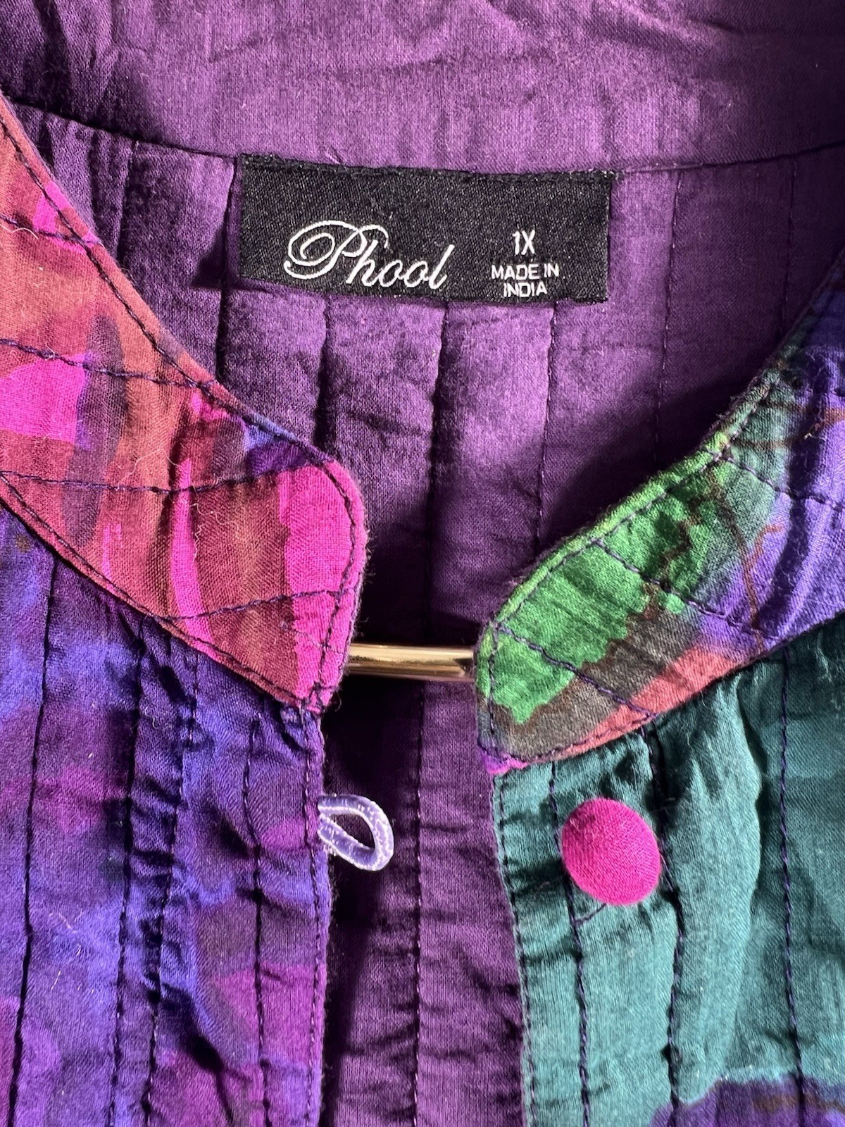 Vintage Patchwork Reversible Jacket Coat Colorblo… - image 4