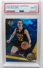 CAITLIN CLARK PSA 10 2023-24 BOWMAN UNIVERSITY CHROME SAPPHIRE #34 REFRACTOR