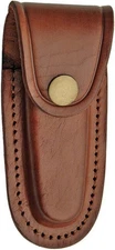 Sheaths Brown Natural Leather Construction For Folding Knife - SHE-6603