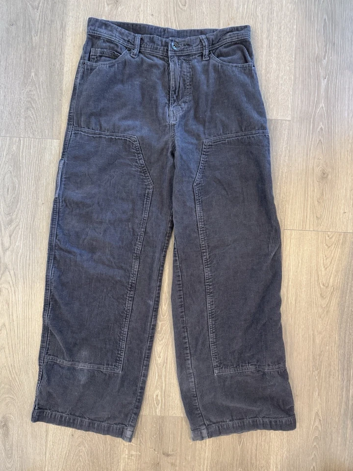 Pantalones de carpintero vintage de pana doble rodilla sin límites Y2K Foto 2 de 4