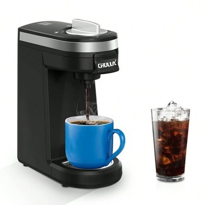 Mini Single Serve Coffee Maker K-Pod Brewer Fast Heating Compact Machine Black