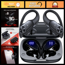 Wireless Bluetooth Earbuds with 80hrs Playtime, IPX7 Waterproof, Deep Bass, Spor