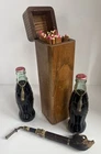 Vintage Deer Head Pipe Stem Lot w/ Coke Bottles and Wood Match Box