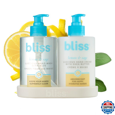 Bliss Lemon & Sage Happy Hands Duo | Hydrating Hand Wash & Nourishing Hand Cream
