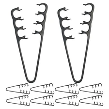  10 Pcs Fluffy Textured Styling Comb Wide Tooth Hair Volume Bangs Double Row