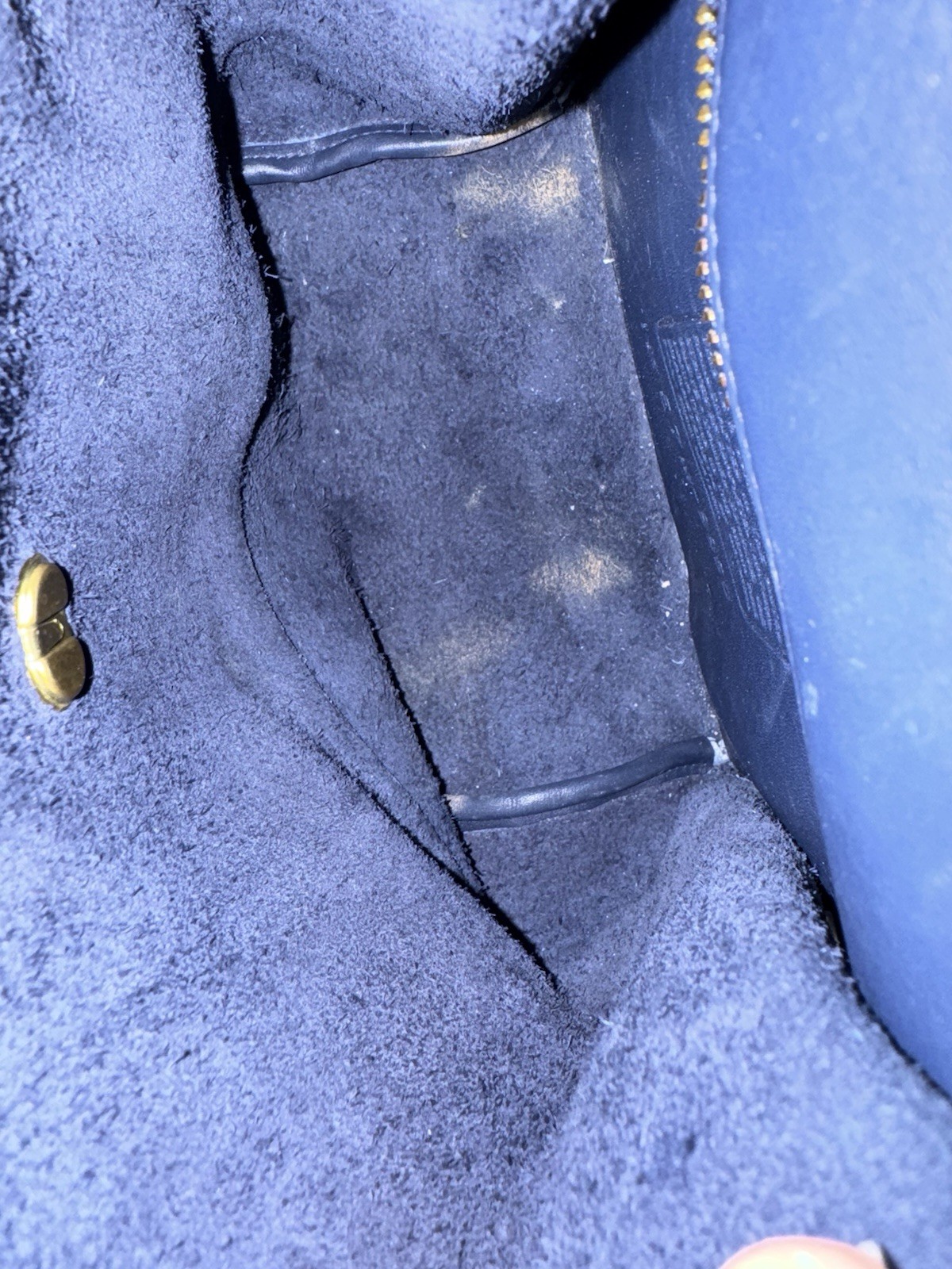 Coach Women's Small Navy Blue Vintage Leather Daypack Backpack thumbnail 10