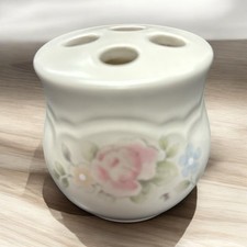 Vintage Pfaltzgraff Pottery Tea Rose Tooth Brush Holder 3 Tall - Rare