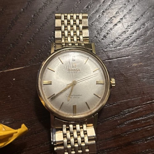 GENUINE OMEGA AUTOMATIC SEAMASTER DE VILLE CAL 550  CASE LL 6066 14K GOLD BEZEL