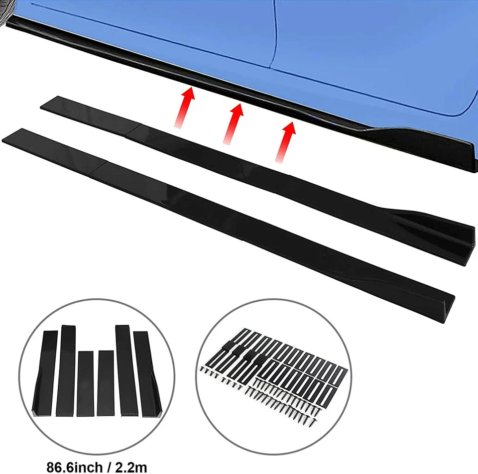 Labio panel falda lateral 86,6" + difusor parachoques trasero Canard para Infiniti Q40 Q45 Q50 Foto 3 de 4