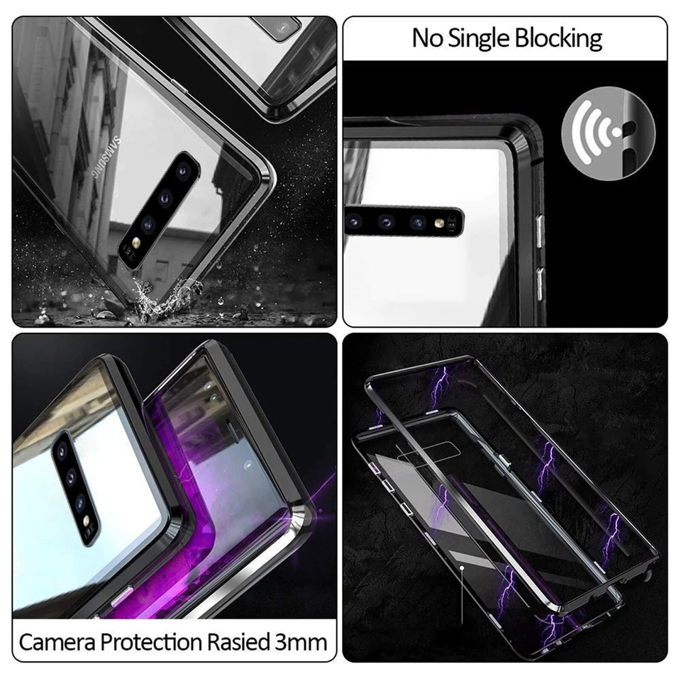 For Samsung Galaxy Note 10 Series Magnetic Tempered Glass Screen Protector Case - Image 2 of 4